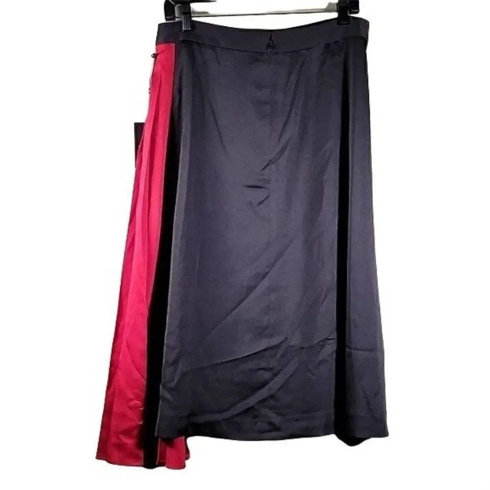 DKNY Color Block Midi A-Line Skirt Sz 6